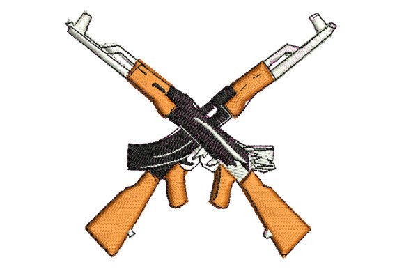 Crossed AK47 s