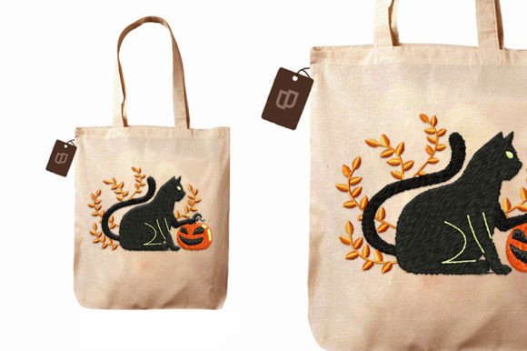 Cute Cat with Halloween Pumpkin