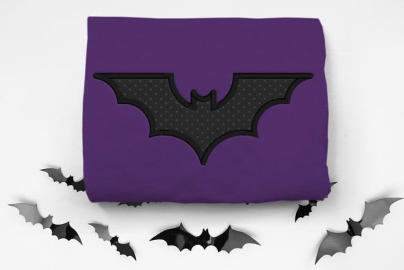 Gothic Bat Silhouette Applique