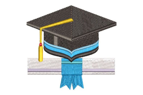 Graduation Cap with Diploma Embroidery Design Review