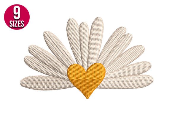 Half Daisy Flower with Heart Embroidery Review